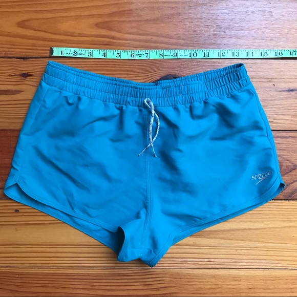 Speedo Teal Athletic Shorts, EUC, M - Picture 4 of 8